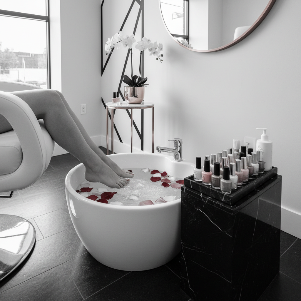 Signature Pedi + Nail Polish - 180 AED